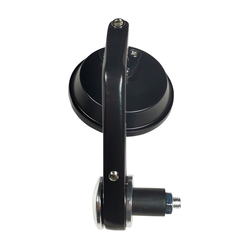 Handle Bar End Mirror CNC Aluminum Raound Type Blue Glass Nikel
